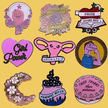 

SP045 Feminism Uterus Pins Enamel Pin Brooches Cartoon Creative Metal Brooch Pins Denim Hat Backpack Flower Badge Collar Jewelry