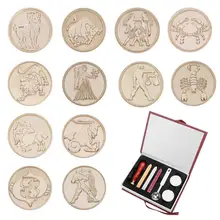 12 созвездий диаметр 25 мм штампы уплотнения воск штамп подарочная коробка Свадебный конверт на заказ поставка штампов набор