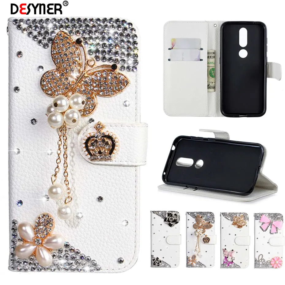 

Rhinestone Bling Diamond Flip Leather Case For Nokia 1 3 5 6 PLUS 2.1 3.1 5.1 7.1 Phone Cover For NOKIA 4.2 3.2 Wallet Case Capa