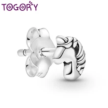 TOGORY классические My Magic Unicorn серьги с цирконием кубической огранки для женщин девочек Роскошные Изящные серьги украшения на свадьбу, годовщину