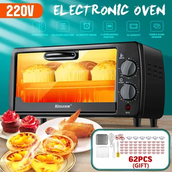 

600W 9L Multifunctional Household Electric Oven Durable Mini Intelligent Timing Baking/Dried fruit/Barbecue Bread Baking Oven