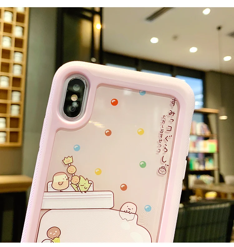 Для iPhone XS MAX/XR 8 7 6s Нескользящая задняя крышка милый мультфильм закаленное стекло Передняя пленка для iPhone 8 plus 7plus 6plus чехол ремешок