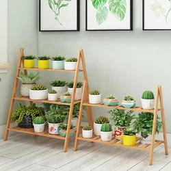 Support de pot de fleurs de grande taille, support creux pour plantes, Design trapézoïdal, décoration domestique multicouche pliable, étagère sur pied 