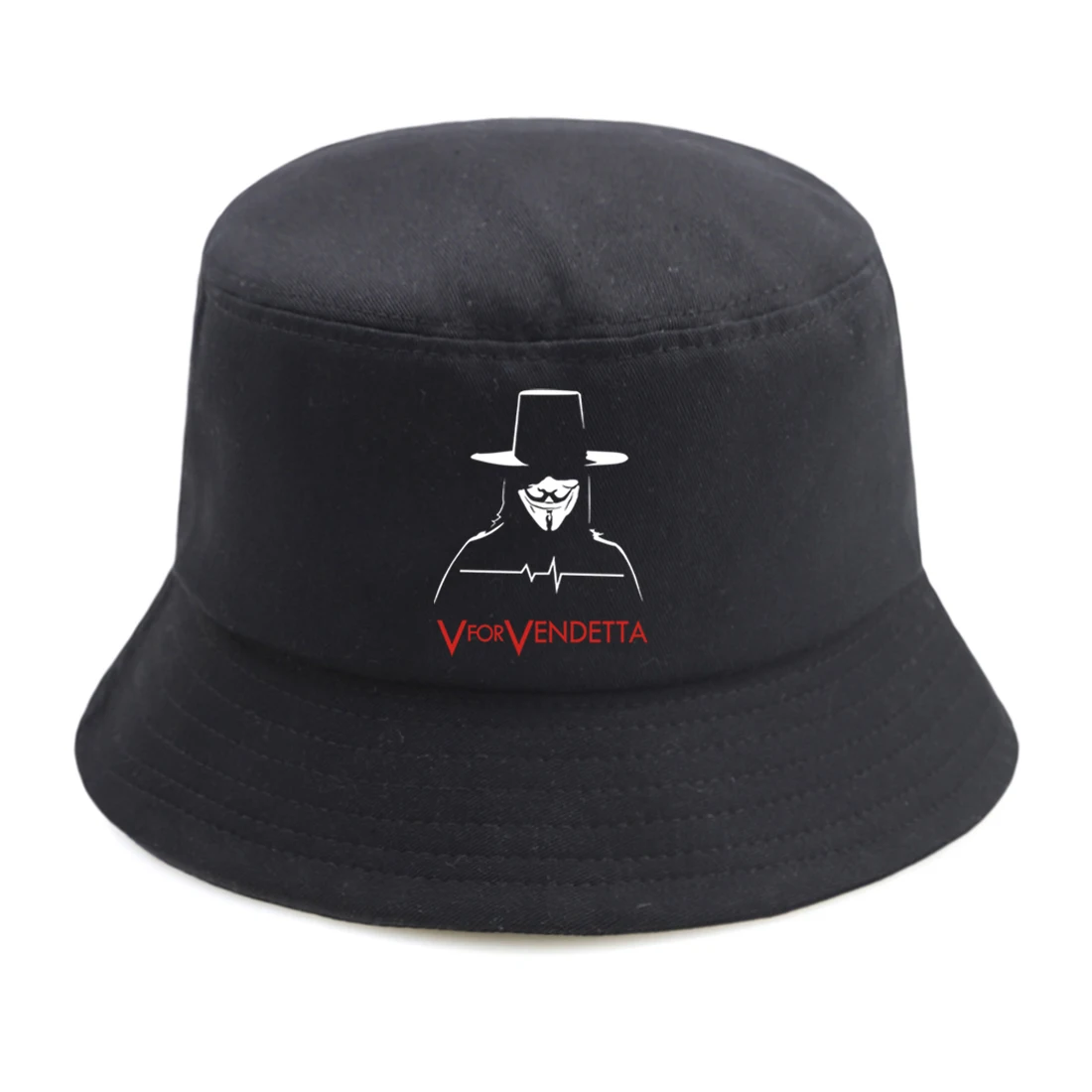 Fishing Hats V for Vendetta Foldable Summer Bucket Hat Mens Fashion Casual Woman Panama Sunscreen Hip Hop New Chapeu Pescador