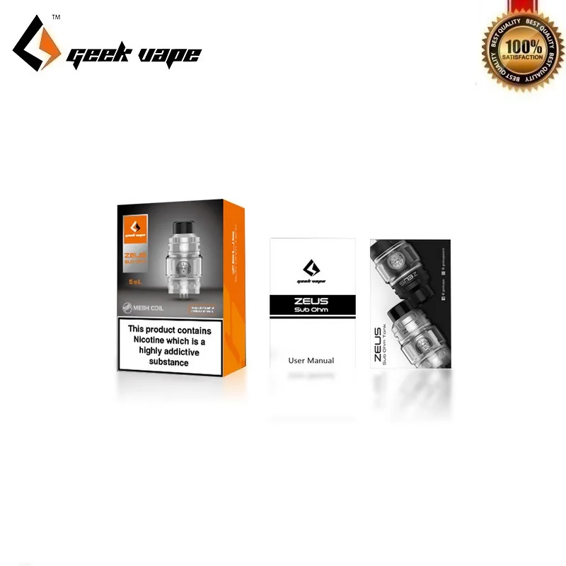Бак Geekvape Zeus Subohm для электронной сигареты атомайзер 5 мл бак вейпа с сеткой Z1 Z2