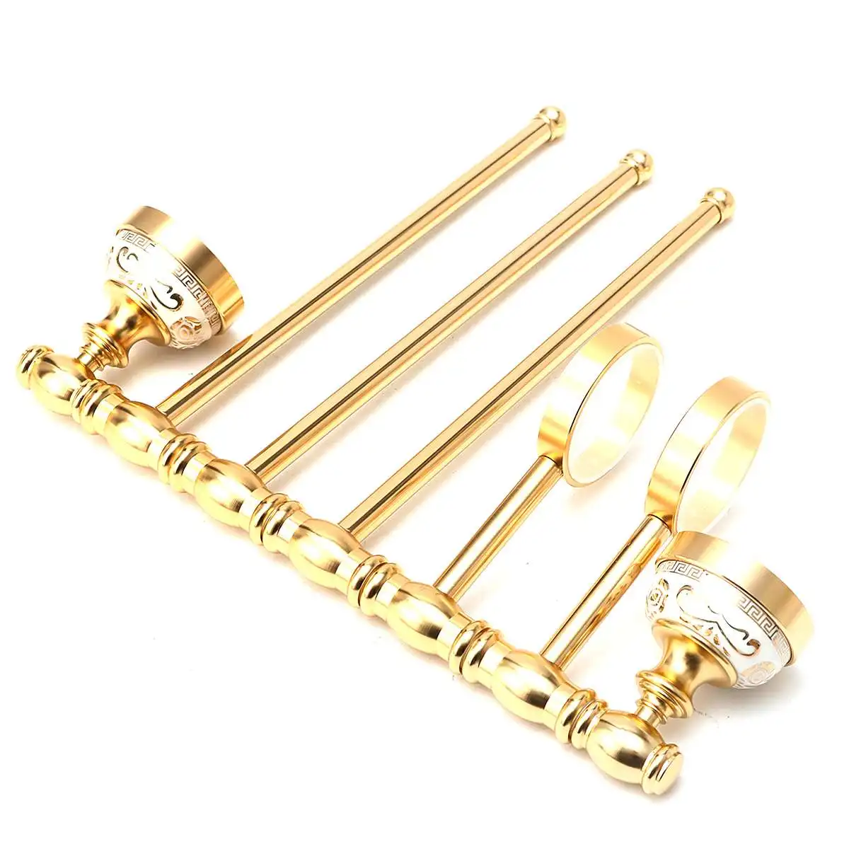 Toothbrush Cup Holder Polished Bathroom Hardware Sets Modern Carved Chrome Bath Towel Rings