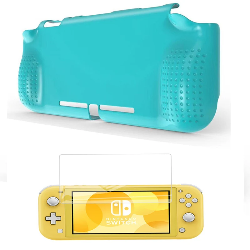 Green with film ZYD Switch Lite Cystal защитная оболочка Крышка нескользящая точка эргономичная ручка держатель чехол для Switch Lite Mini - Цвет: Green with film