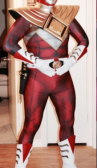 Детский костюм Kyoryu Sentai Zyuranger Zentai рейнджера Косплей костюмы красный белый синий