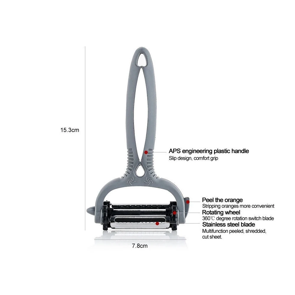 Многофункциональный вращающийся кухонный инструмент на 360 градусов, Овощечистка для фруктов, картофеля, моркови, терка, резак, слайсер для дыни, кухонный гаджет