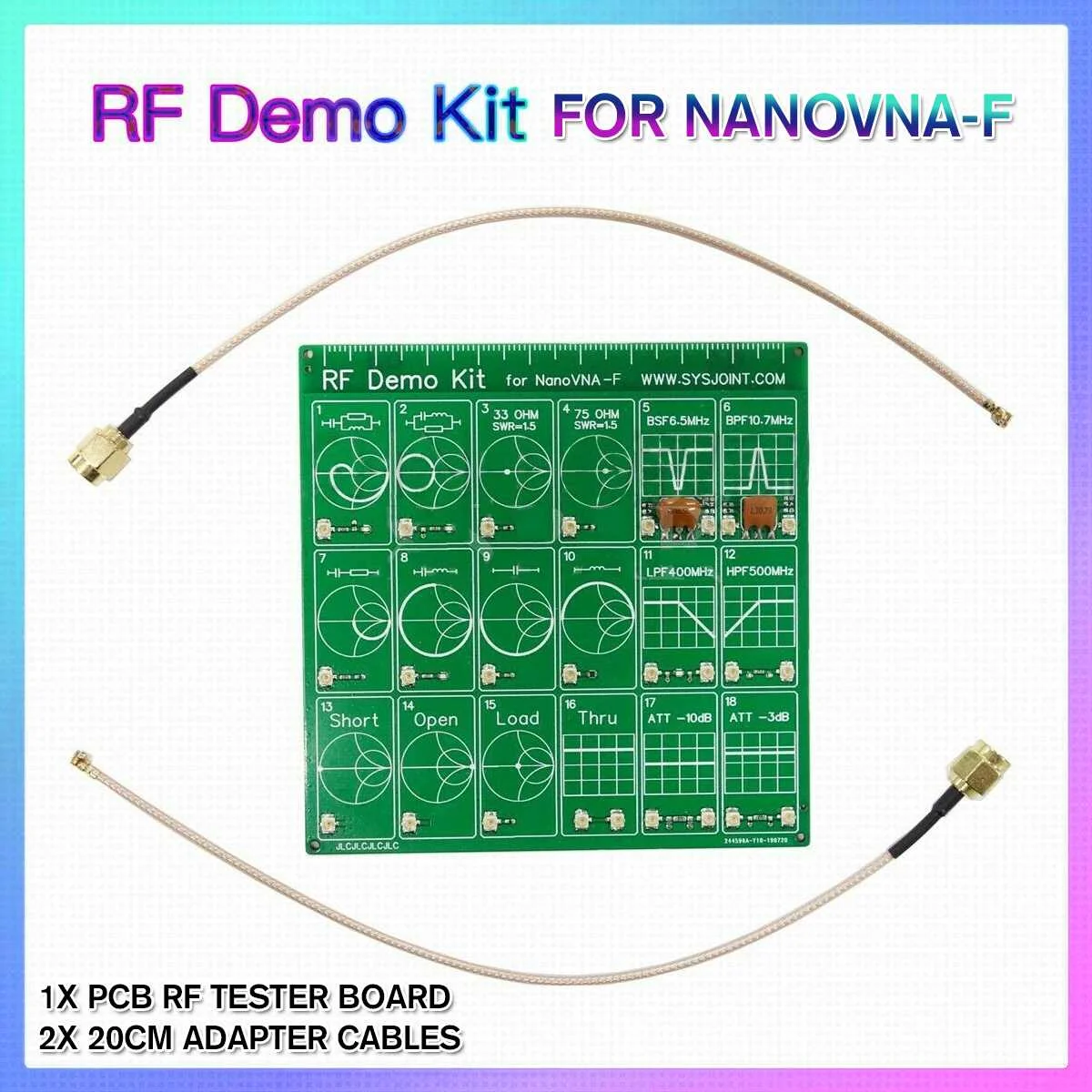 

RF Demo Kit NanoVNA ForNanoVNA RF Tester Board Filter Attenuator for NanoVNA-F Vector Network Anaylzer