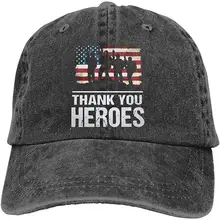 Мужская и Женская бейсбольная кепка с надписью «Thank You Heroes», джинсовая кепка для папы, Кепка для водителя грузовика
