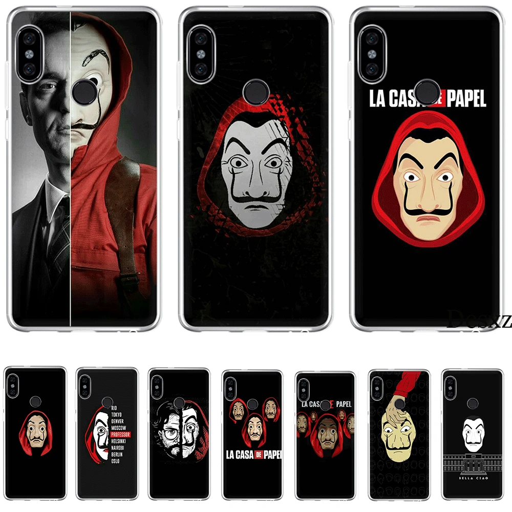 Чехол для телефона Xiaomi Redmi GO 7 S2 4A 4X 5 5A Plus 6 6A 7A K20 Pro защитный чехол ТВ серии Money Heist House
