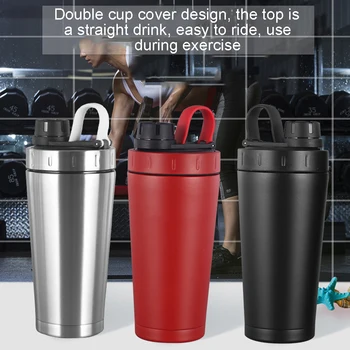 

700ml Stainless Steel Vacuum Insulated Gift Cups Empty Water Bottle Double Walled Leak Proof Coffee Wide Mouth Sports Shaker