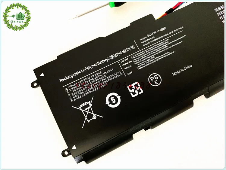 GYIYGY AA-PBZN8NP 14,8 V 80WH AA-PBZN8NP аккумуляторная батареядля ноутбука samsung NP700 700Z5A 700Z5B 700Z5C 700Z7C