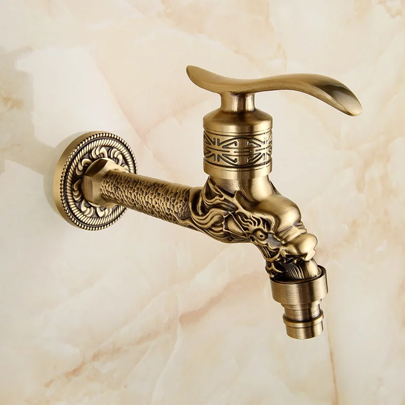 

Queen European Style Copper Family Vintage Washing Machine Taps Retro Lengthened Tap GY861