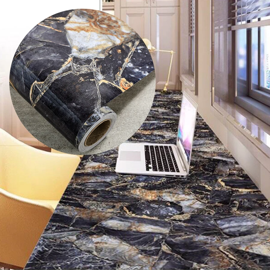 Kitchen Marble Renovation Wallpaper Film Fireproof Waterproof Self-Adhesive Table Countertop Living Room Wall Background Sticker fireproof waterproof safe document bags