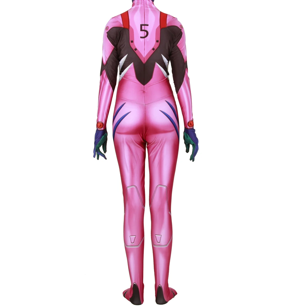 Для Женщин Девочек аниме 3D NEON GENESIS EVANGELION EVA Mari Makinami костюм зентай для косплея боди костюм комбинезоны