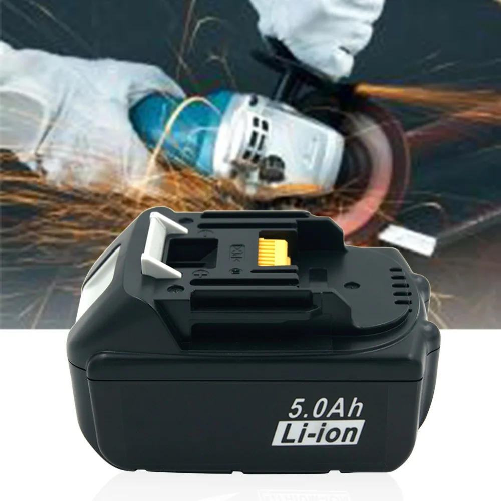 LERRONX высокое Ёмкость 5.0Ah 18V BL1850 замена литиевая батарея для Makita Перезаряжаемые батарея BL1815 BL1830 BL1840 LXT400