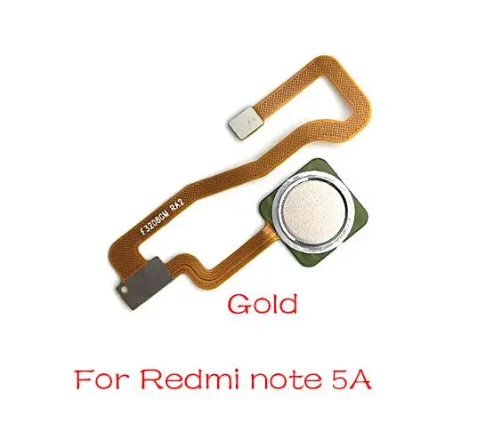 Домашний считыватель отпечатков пальцев для Xiaomi Redmi Note 4 4X5 5A 3 Pro считыватель сенсор Главная кнопка гибкий кабель - Цвет: Note 5A Gold