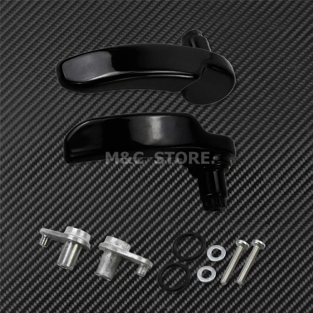 black lid lifter Мотоциклетная седельная сумка с крышкой для Harley Touring Road King Electra Glide Street Glide FLHR FLTRX FLHX 14-19 с жесткими сумками - Цвет: black lid lifter
