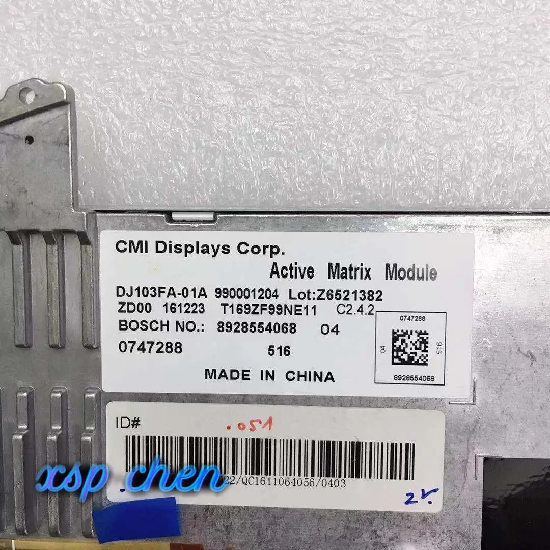 

CMI Display 10.3Inch DJ103FA-01A with Capacitive Touch Screen for Bo-sch car DVD GPS navigation LCD monitors