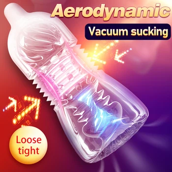 Masturbators For Men Real Pussy Male Vacuum Sucking Pocket Cup Transparent Vagina Masturbation Sex Toys Adults 18 Intimate Goods 3