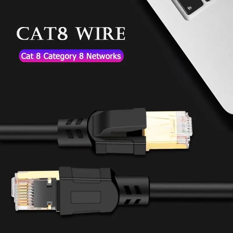 Cat8 Ethernet Cable RJ45 8P8C Network Cable 2000Mhz High Speed Patch 25 40Gbps Lan for Router 3