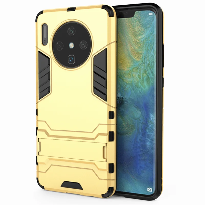 Gold Huawei Гибридный противоударный защитный чехол для телефона для Коврики 30 20 20X Lite; размеры 9 и 10 P30 P20 Pro 6X Honor 9X V20 10 20 20i 8A Play3 Y9 Y7 Y6 - Цвет: Gold