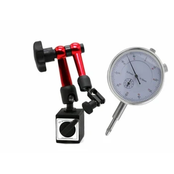 

Dial Test Indicator Set Accessories Adjustable Magnetic Base Stand Holder + White-face Dial Test Indicator Gauge High Quality