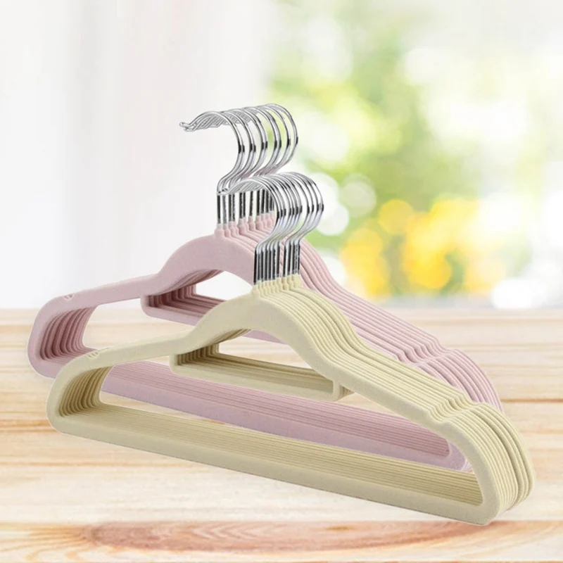 1Pc Non-Slip Velvet Hangers- Suit Hanger Ultra Thin Space Saving 360 Degree Swivel Hook Strong and Durable Clothes Hange