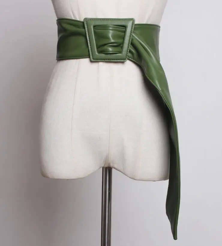 

Women's runway fashion pu leather Cummerbunds female Dress coat Corsets Waistband Belts decoration wide belt R1774