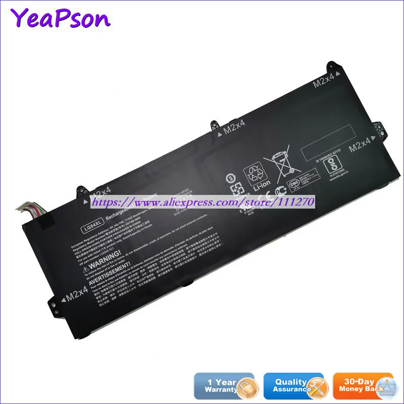 Yeapson LG04XL HSTNN-IB8S L32535-141 L32535-1C1 15.4V 68Wh Laptop Battery For HP Notebook computer | Компьютеры и офис