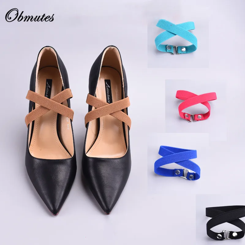 

2 PCS Ankle Straps Shoelaces for Women's High Heels Elastic Anti-Falling Beam Shoe Strings Candy Color