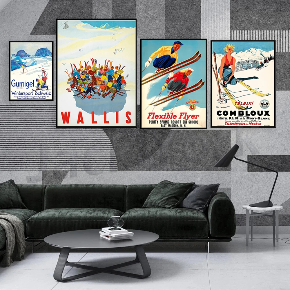 

Gurnigel - Wintersport Schweiz - Vintage Ski Poster -
