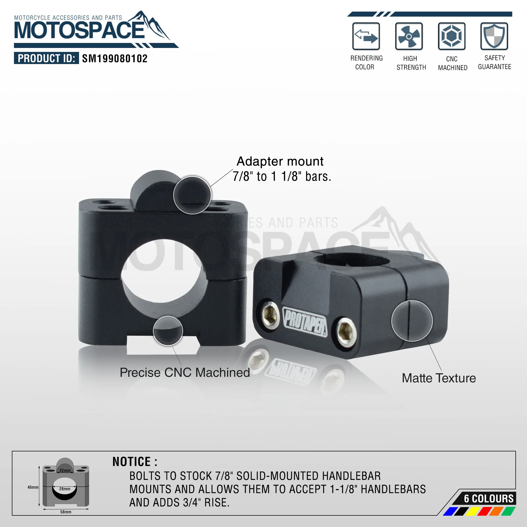 Алюминиевые тиски из металлического сплава для мотоцикла 22 мм 7/" Руль Riser Mount Irbis Bars kayo Motocross Enduro MX TTR T 250 части