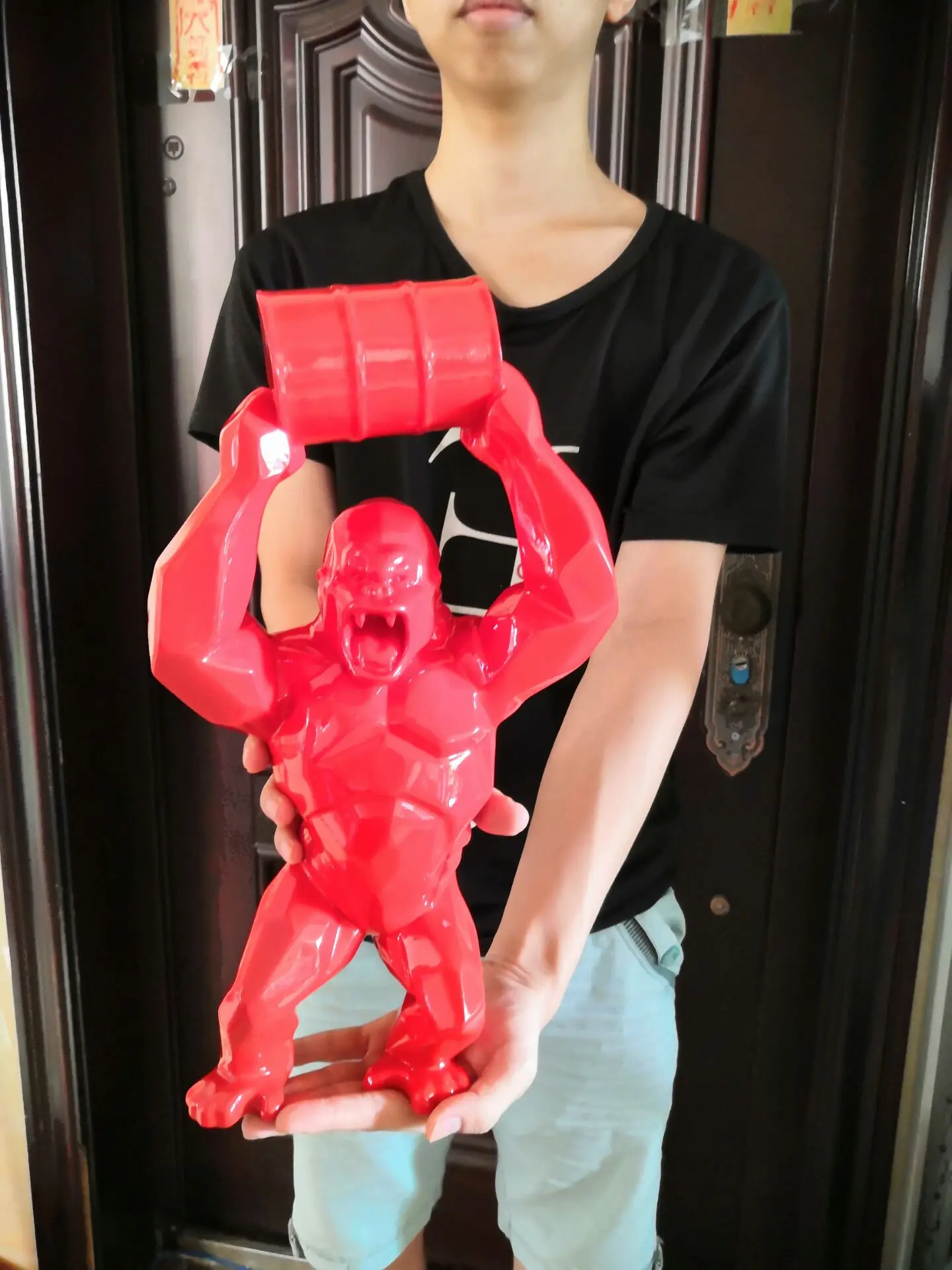 2" моделирование Искусство ремесло статуя животного Горилла бюст креативное украшение резиновая фигурка героя Коллекционная модель игрушечная коробка 62 см Z2069