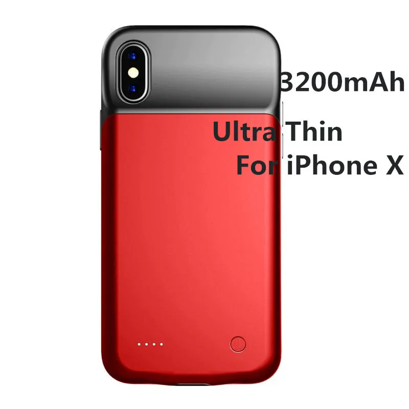 Ultra Thin External Battery Charger Case 3200mAh Portable Backup Power Bank For iPhone X Battery Case For iPhone X Power Case