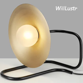 Günstige Nordic Eisen Trompete Tisch Lampe Glas Schatten Hotel Studie Wohnzimmer Schlafzimmer Studio Nacht Schwarz Gold Horn Art Deco Schreibtisch Beleuchtung