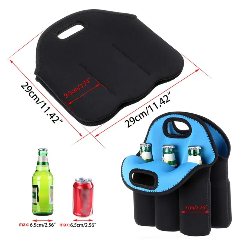 1*Wine Bottle Bag 6 bottles Drinking Beer Insulated Neoprene Tote Carrier Cooler Case Keep its contents cool, insulated and dry