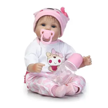 

Lovely Simulation Baby Reborn Doll Toy High Grade Soft Silicone Lifelike Full Body Newborn Doll Parenting Children Toy Babydoll
