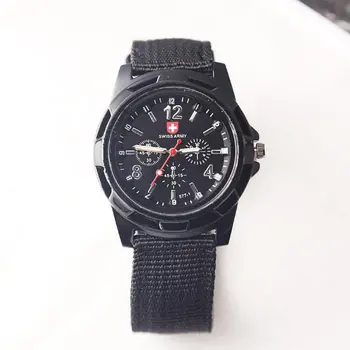 

Fashion Swiss Watch Nylon Braided Band Military Watch Gemius Watch Casual Wrist Watch Sport Watch for Men
