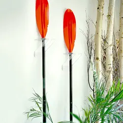 1Pair Kayak Paddle Holder Inflatable Boat Marine Canoe Oar Keeper Storage Rack Wall Mounted Acrylic Clip Hanger