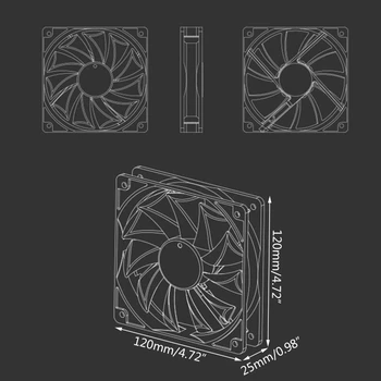 

4 Pin 120MM 1800RPM PWM PC Case Fan Speed Adjustable High Airflow CPU Radiator