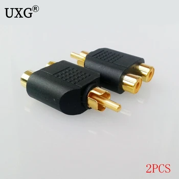

RCA jack Y Splitter AV Audio Video Plug Adapter 1 Male to 2 Female Converter
