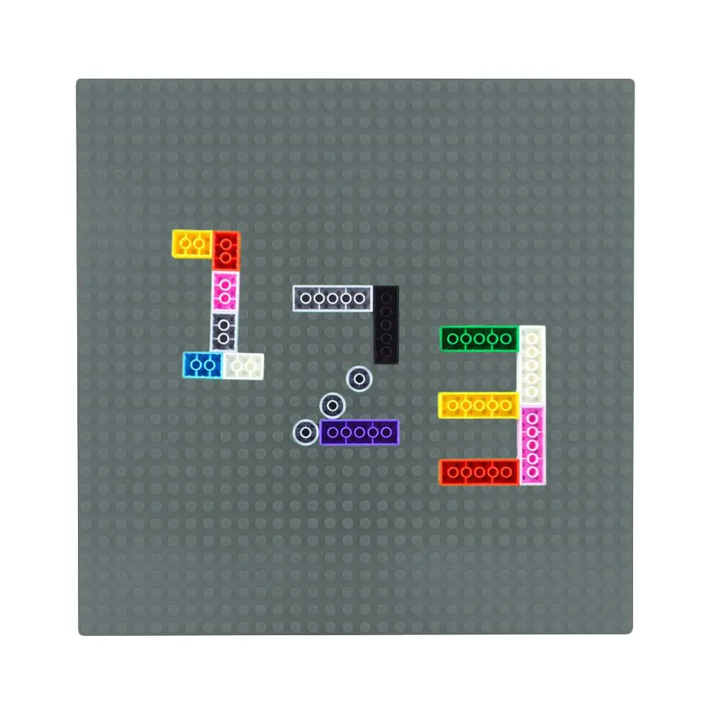 1 OCDAY 3pcs 32*32 Holes Universal DIY Building Small Particles Puzzle Floor Children Enlightenment Toys Floor Board - Цвет: 1