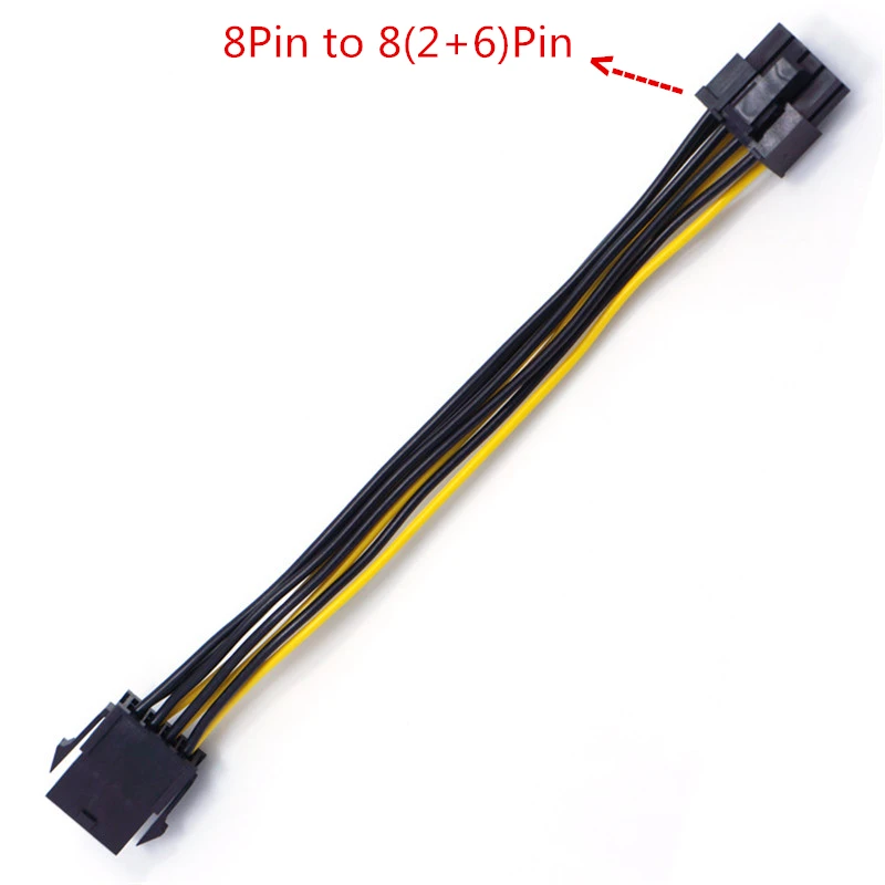 PCI-e PCIe 8Pin (6 + 2) мама к GPU папа кабель преобразования мощности ATX 8 Pin PCI express 8(2 6)Pin