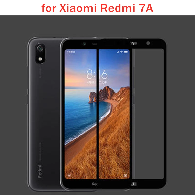 

for Xiaomi Redmi 7A Tempered Glass Screen Protector Black Protective Film Anti-Scratch for Xiaomi Redmi 7A