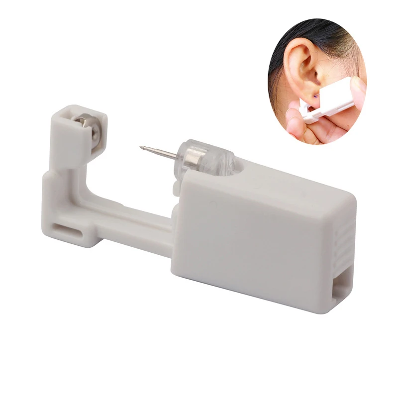 Одноразовый безопасный стерильный прибор для пирсинга носа кольцо серьга, ушной пирсинг пистолет инструмент для пирсинга машина комплект шпилька