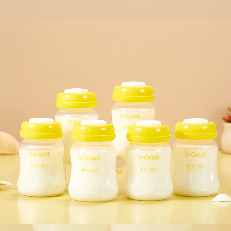 Детская Бутылочка Для Хранения грудного молока, детская бутылка для грудного вскармливания, мама 6 шт./компл., молочный насос, безопасные герметичные бутылки BNA016 - Цвет: 6pcs-set-BNA016