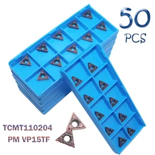 

TCMT110204 PM VP15TF 50PCS Carbide Inserts TCMT 110204 Blade Internal Turning Tool Metal Lathe Cutter Cutting Tool Accessories